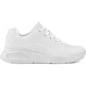 Skechers Dames Bobs Buno How Sweet Sneaker, Witte Duraleather, 40 EU