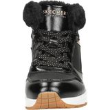 Skechers - Uno - Sneakers - Zwart - Kunstleer - Satin-Look Textiel