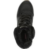Skechers - Uno - Sneakers - Zwart - Kunstleer - Satin-Look Textiel