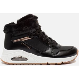 Skechers Uno - Cozy On Air Meisjes Sneakers - Black/Rose Gold - Maat 33