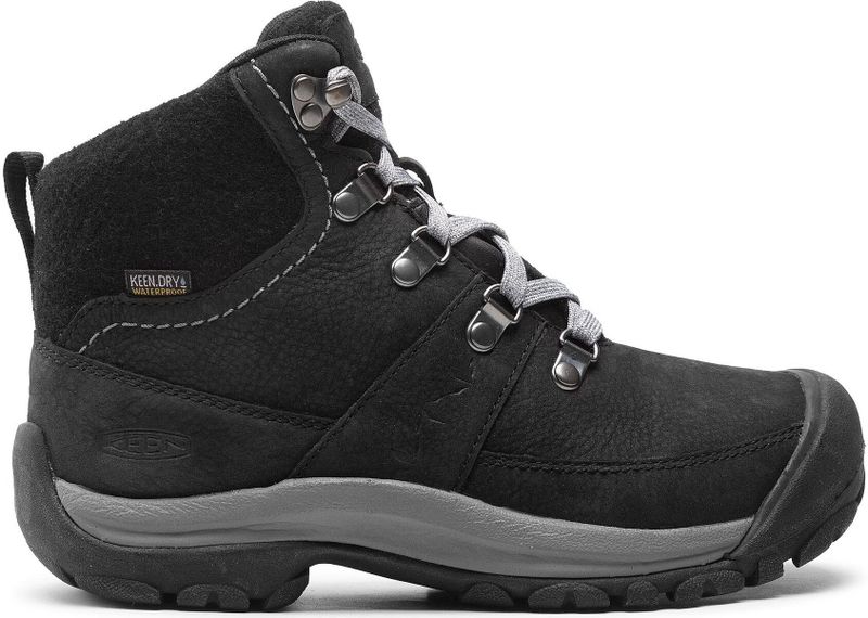KEEN Dames Kaci 3 Winter Mid Waterdichte Wandelschoen, Zwart Staal Grijs, 39.5 EU