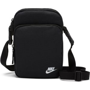 Nike heritage crossbodytas in de kleur zwart.
