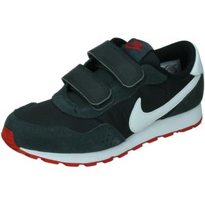 Nike MD Valiant Sneakers voor jongens, Zwart Wit Dk Smoke Grey University Red, 33 EU
