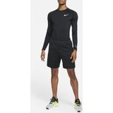Nike Pro Dri-FIT Herentop met lange mouwen en strakke pasvorm - Zwart