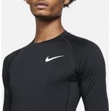 Nike Pro Dri-FIT Herentop met lange mouwen en strakke pasvorm - Zwart