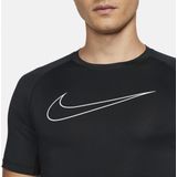 NIKE - M Np Df Tight Top Ss - Sporttop - Zwart/Wit