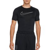 NIKE - M Np Df Tight Top Ss - Sporttop - Zwart/Wit