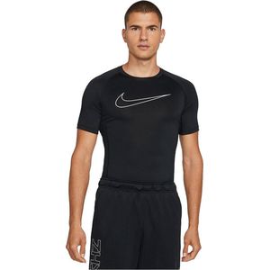 Nike Pro Dri Fit Korte Mouwen T-Shirt Heren - Black White