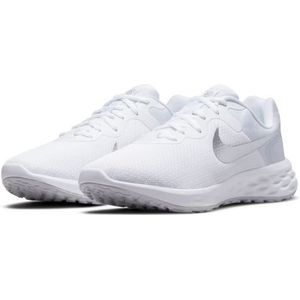 Nike Revolution 6 Next Nature Hardloopschoenen Sportschoenen - Wit/Zilver - Maat 36.5 - Vrouwen