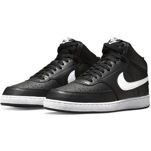 Nike Court Vision Mid NN Herensneakers, Zwart Wit Zwart, 43 EU