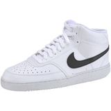 Nike Court Vision Mid Next Nature, herensneakers, Wit Zwart Wit, 40 EU