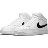 Nike Court Vision Mid Next Nature, herensneakers, Wit Zwart Wit, 40 EU