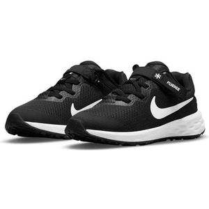 Nike Revolution 6 FlyEase Eenvoudig aan en uit te trekken kleuterschoenen - Zwart