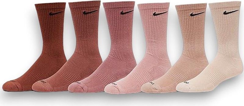 Nike Everyday Plus Cushioned Crew Sportsokken 6 Paar Beige/Bruin