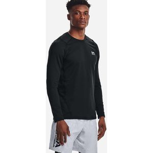 UNDER ARMOUR ColdGear Armour Fitted Crew Lange Mouwenshirt Heren - Black White