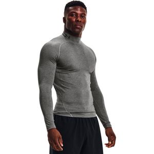 Under Armour Funktionsshirt HeatGear Mock Langarm-Oberteil Carbon Heather