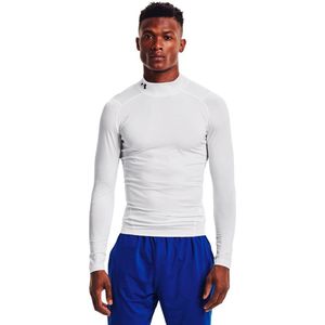 UNDER ARMOUR HeatGear Armour Comp Mock Lange Mouwenshirt Heren - White Black