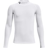 Under Armour - HeatGear - Langarmshirt - Wit - Stehkragen