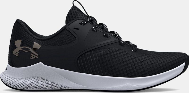 UA W Charged Aurora 2-Schwarz / Schwarz / Metallic Warm Silver