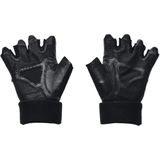 Under Armour Mens halve vingers handschoenen UA gewichtheffen handschoenen, zwart, 1369830-001, SM
