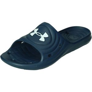 Under armour locker iv badslipper in de kleur marine.