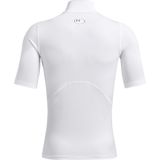 Under Armour - Trainingsshirt - Wit - Korte Mouwen - Hoge Kraag