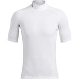 Under Armour - Trainingsshirt - Wit - Korte Mouwen - Hoge Kraag