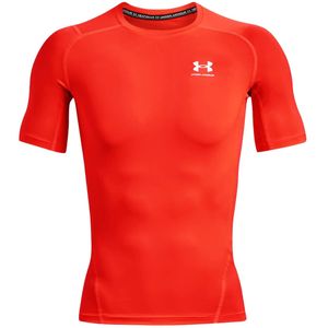 Under armour heatgear compressie t-shirt in de kleur rood.