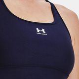 Under Armour - UA Authentics Mid Padless - Sport BH - Navy - Materiaal: Schweißableitend