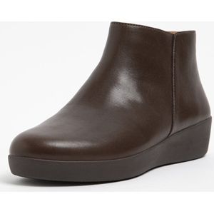 FitFlop - Gogh Moc Slide In Leather - Slipper - Dark Tan - Leer