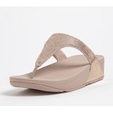Fitflop Lulu Crystal Embellished Toe-post Sandalen Roze Vrouw
