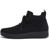 FitFlop - Rally High Top - Sneaker - All Black - Water-Resistant Knit