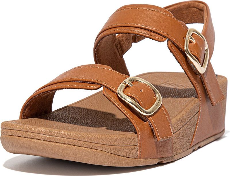 FitFlop Lulu Adjustable Sandal - Leather ZWART