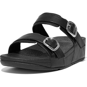 FitFlop Lulu Verstelbare Leren Slides ZWART