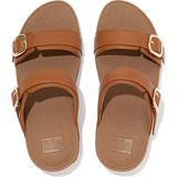 FitFlop Lulu Verstelbare Leren Slides BRUIN