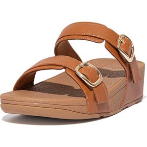 FitFlop Lulu Verstelbare Leren Slides BRUIN