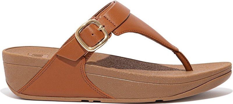 FitFlop Lulu Adjustable Toe Post - Leather BRUIN