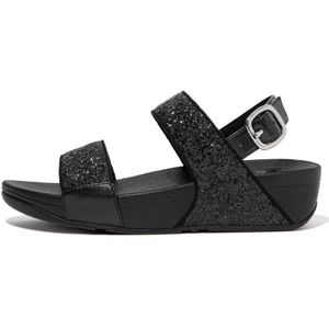 Fitflop - LULU GLITTER BACK-STRAP SANDALS - Sandalen - Zwart Glitter - Sleehak