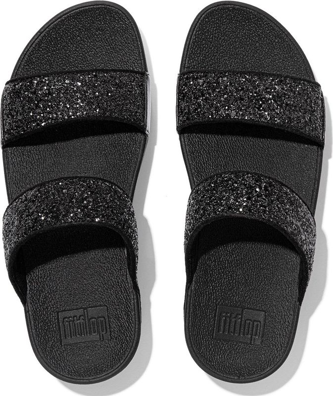 FitFlop Lulu Glitter - Badslippers - Roze - Faux-leer - Met Microwobbleboard