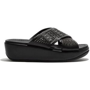 FitFlop Lulu Sleek Cross Slide - Geo Laser ZWART