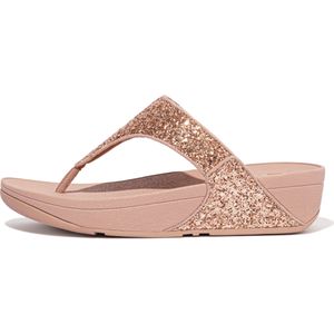 FitFlop - Lulu Leather Toepost - Slipper - Zwart - Leer - Rubber