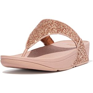 Fitflop Lulu Glitter teenslippers voor dames, Roségoud, 37 EU