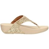 fitflop dames Lulu Glitter Toe-thongs Teenslipper,Platino,41 EU