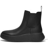 FitFlop Women F-Mode Leather Flatform Chelsea Boots All Black-Schoenmaat 36