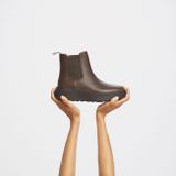 FitFlop F-Mode Leather Flatform Chelsea Boots BRUIN - Maat 41