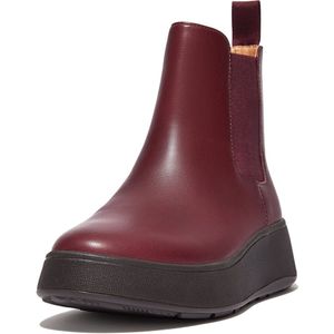 FitFlop F-Mode Leather Flatform Chelsea Boots ROOD - Maat 36