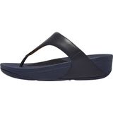Fitflop Lulu Leather Toepost Slippers Blauw Vrouw