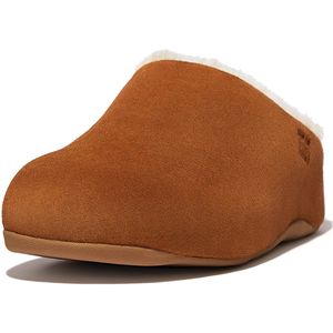 FitFlop Shuv Shearling-Lined Suede Clogs BRUIN - Maat 42