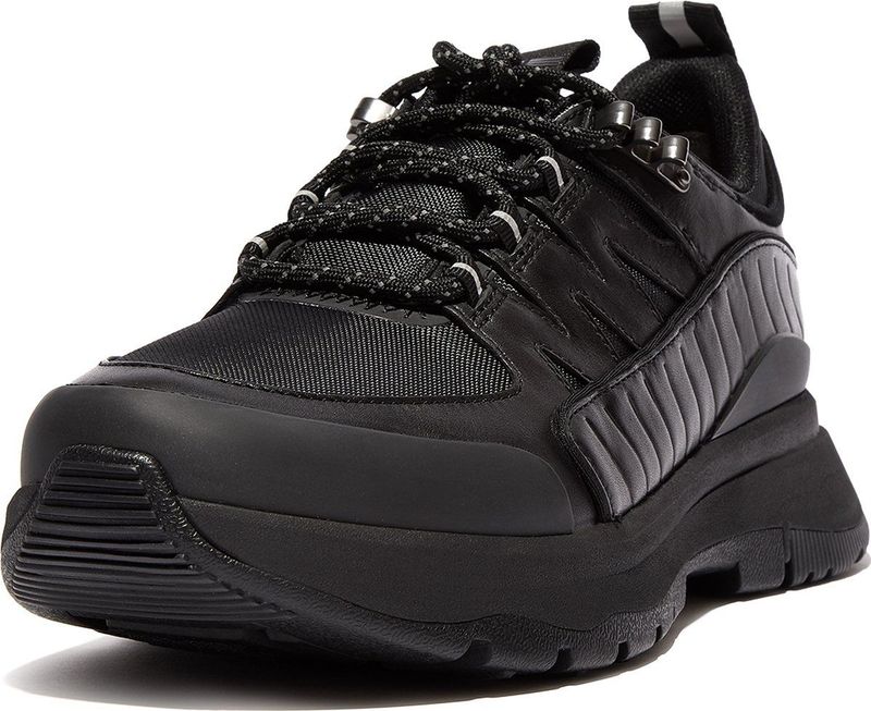 FitFlop Neo-D-Hyker Leather-Mix Outdoor Trainers ZWART