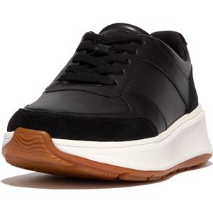 FitFlop F-Mode Suede Leren Sneakers ZWART
